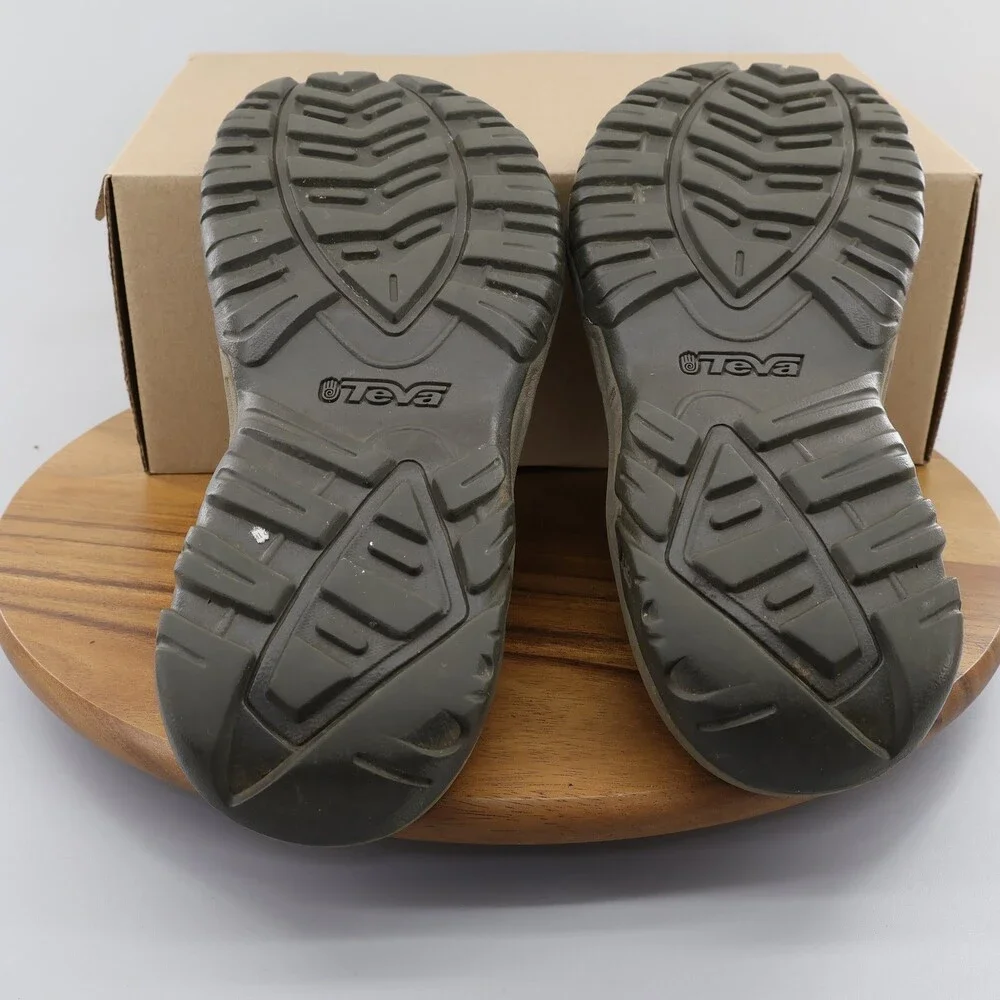 Teva Mens Size 11 Grey Tan Olive Slide Sandals Outdoor Sport Hiking
